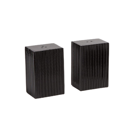 Elliott, Black, Large Salt and Pepper Shakers, Horn