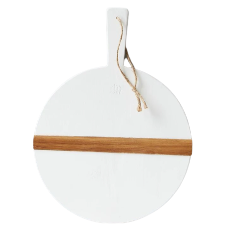White Round Mod Charcuterie Board, Small