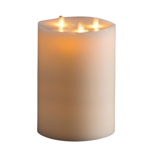 Lightli Moving Flame Indoor Tri-Flame Pillar 6" X 10"