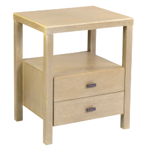 Crafted Home's Hooper 2-Drawer Wooden Accent Side Table, Wheat