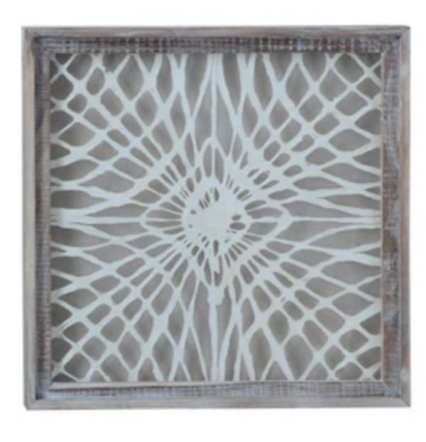 Framed Handmade Paper Wall Decor, 19.5", 3 Assorted Styles