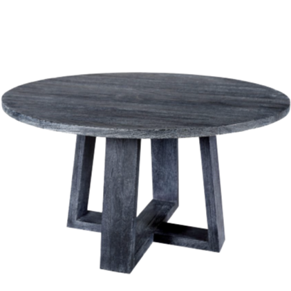 Tanya Round Dining Table - Black, 54"W x 54"D