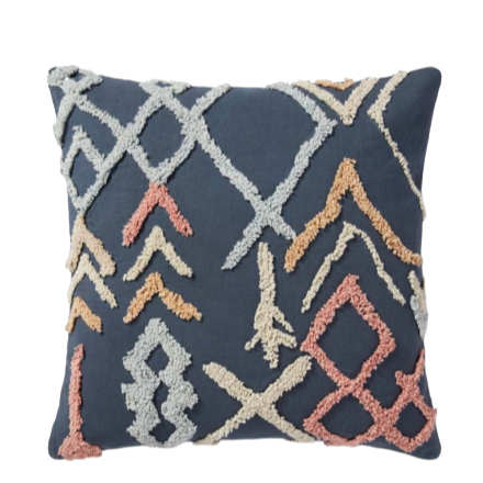 Pll0047 Blue / Multi, 22" x 22"