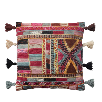 Pll0015 Pink / Multi, 18" x 18"