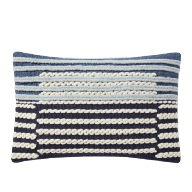 Ped0017 Indigo / White, 13" x 21"