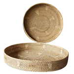 Round Lombok Woven Tray - Natural, 2 Sizes