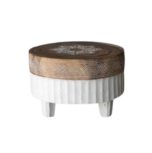 Moroccan II Carved Side Table - Ducco