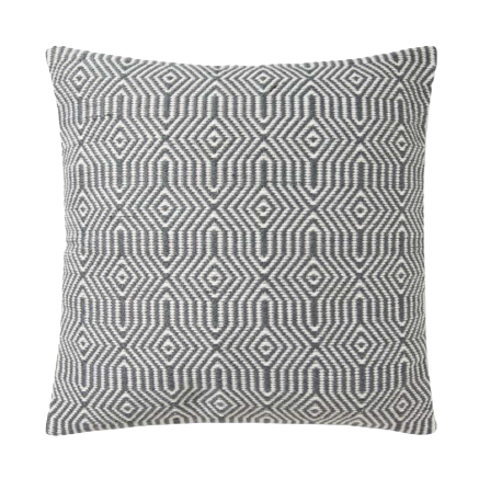 P0339 Charcoal / White (Indoor / Outdoor), 22" x 22"