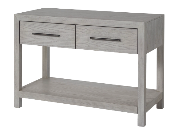 Modern Two Drawer Nightstand, 38"W x 18"D x 26"H