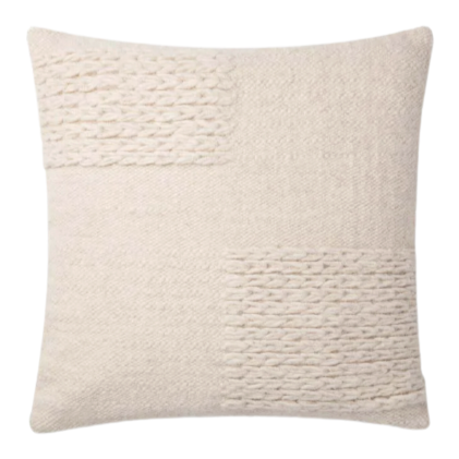 P1110 Ivory, 22" x 22", Magnolia Home by Joanna Gaines × Loloi