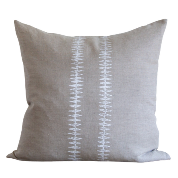Sound Light on Natural Pillow, 22" x 22"
