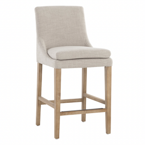 Rosine Counter Stool, Effie Flax Performance Fabric