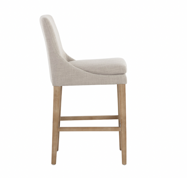 Rosine Counter Stool, Effie Flax Performance Fabric