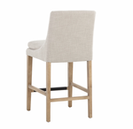Rosine Counter Stool, Effie Flax Performance Fabric