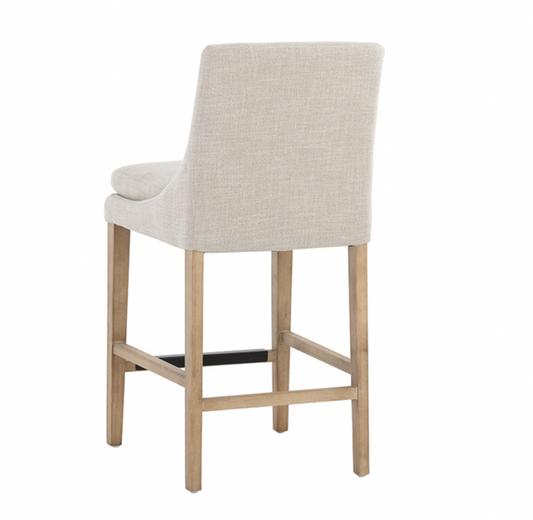 Rosine Counter Stool, Effie Flax Performance Fabric