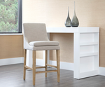 Rosine Counter Stool, Effie Flax Performance Fabric
