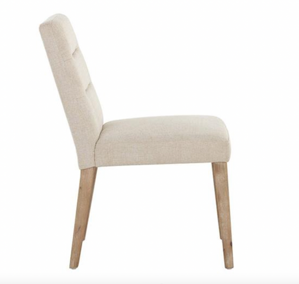 Portia Upholstered Dining Side Chair w/ Performance Fabric- Belfast Oatmeal