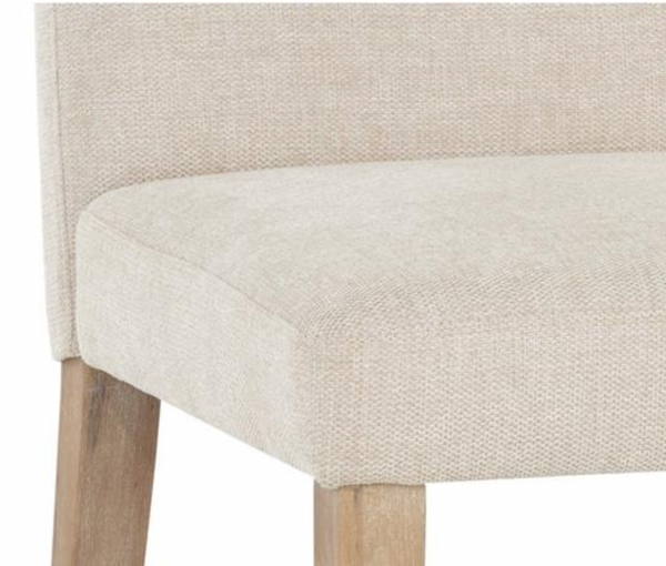Portia Upholstered Dining Side Chair w/ Performance Fabric- Belfast Oatmeal