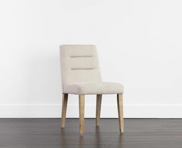Portia Upholstered Dining Side Chair w/ Performance Fabric- Belfast Oatmeal