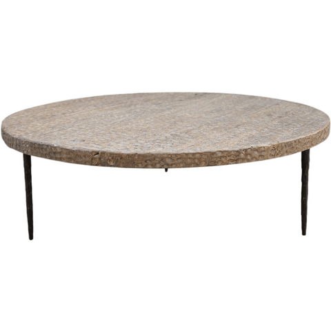 Demi Lune Round Coffee Table, 51"