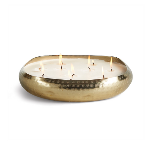 10 Wick Candle Tray, Gold