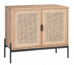 Avida Sideboard Small, Rustic Oak/Black, 37.5"W x 18.75"D x 32.5"H