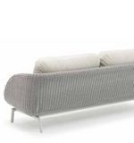 Scoop 3-Seater Sofa, Light Grey Aluminum, 80"W