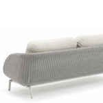 Scoop 3-Seater Sofa, Light Grey Aluminum, 80"W