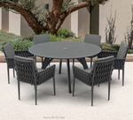 Hug Anthracite Max Rope Dining Chair, Grey
