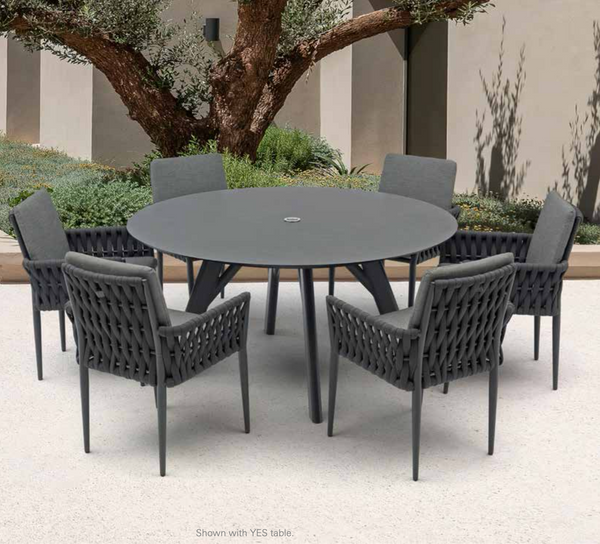 Hug Anthracite Max Rope Dining Chair, Grey