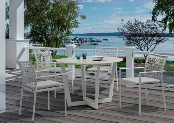 Club Round Dining Table, 43.5"W x 43.5"D
