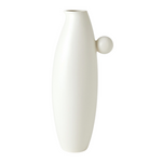 Ceramic Ball Handled Vase/ Ice Bucket & Pitchers, 3 Styles, White Glaze