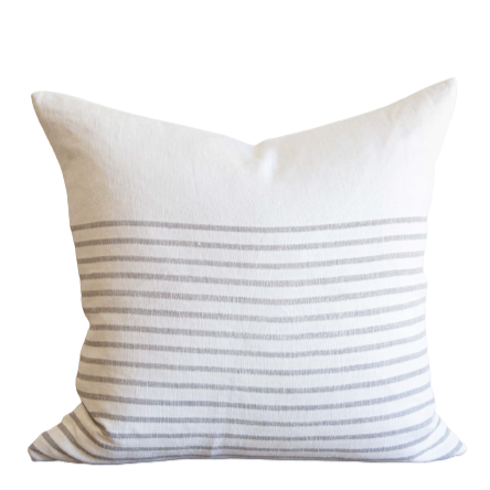 Three Quarter Stripe - Oatmeal, 22" x 22"