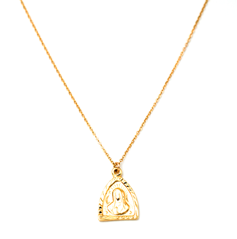 Simple Chain Triangle Mary Necklace