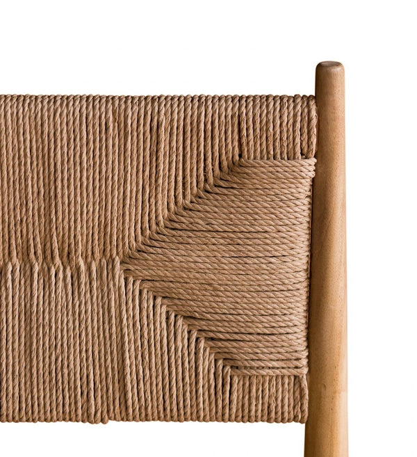 Simone Dining Chair- Natural Papercord & Natural Teak Wood