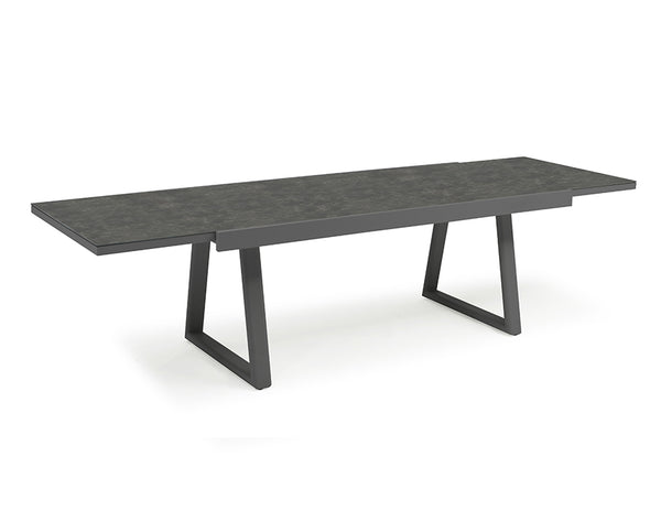 Together Extendable Dining Table - Anthracite, 79-118"L x 38"W