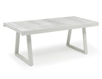 Together Extendable Dining Table - Light Grey, 79-118"L x 38"W