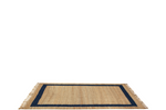 Jute Border Rug, Navy
