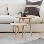 Chloe Petite Side Table- Natural, 17.5"D x 16"H