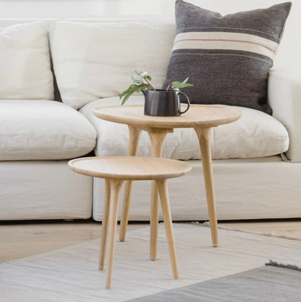 Chloe Petite Side Table- Natural, 17.5"D x 16"H