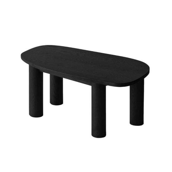Ohm 32" White Oak Coffee Table, Black