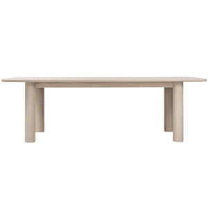 Arc 98" White Ash Dining Table, Nude