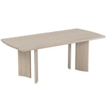 Crest 108" White Ash Dining Table, Nude