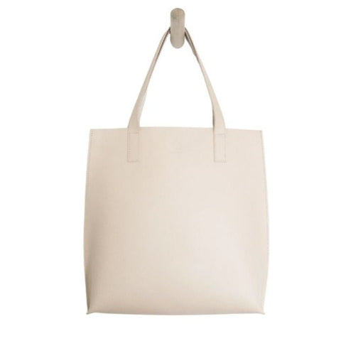 Leather Tote, Natural