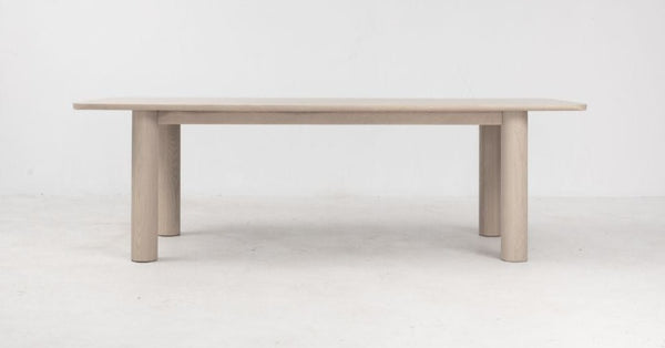 Arc 76" White Ash Dining Table, Nude