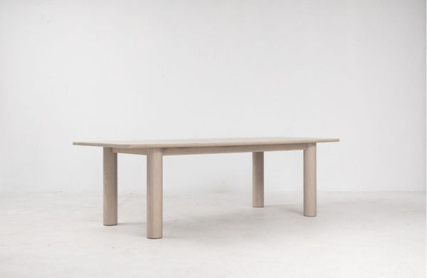 Arc 76" White Ash Dining Table, Nude