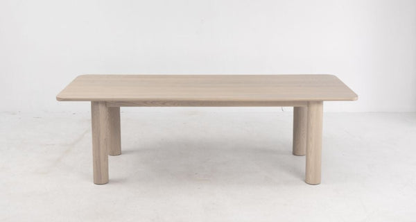Arc 76" White Ash Dining Table, Nude