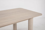 Arc 76" White Ash Dining Table, Nude