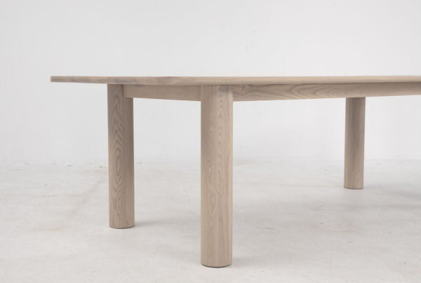 Arc 76" White Ash Dining Table, Nude