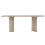 Crest 78" White Ash Dining Table, Nude